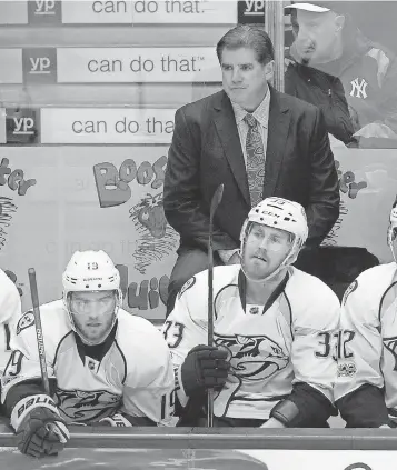  ?? GARY A. VASQUEZ, USA TODAY SPORTS ?? Peter Laviolette has guided the Predators to the first conference finals in franchise history.