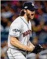  ?? GETTY IMAGES MIKE STOBE / ?? Gerrit Cole, who starts for Houston tonight, is 19-0 in his last 25 starts. That includes 3-0 in the playoffs.