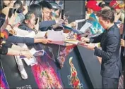  ?? Associated Press ?? ACTOR Tom Holland promotes “Avengers: Infinity War” in Shanghai last year. The film’s success in China may help the upcoming “Captain Marvel.”