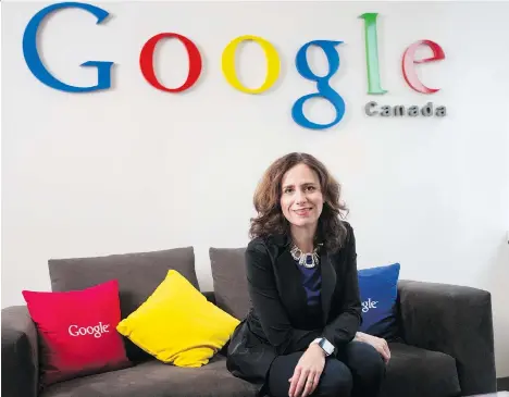  ?? CHRIS YOUNG/FILES ?? Sabrina Geremia, the new country director of Google Canada, believes the unique set of skills and diversity in Canada make it a leader of new technology such as machine learning and AI. “I’ve been in Canada now for 10 years and I don’t think I’ve ever...