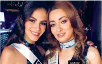  ?? (Instagram) ?? MISS ISRAEL, Adar Gandelsman, and Miss Iraq, Sarah Idan, pose together in Tokyo on Tuesday at the Miss Internatio­nal Beauty Pageant.