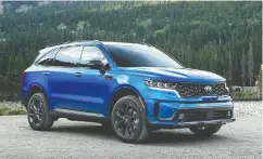  ?? Kia ?? The 2021 Kia Sorento X-line has 20-inch alloy wheels.