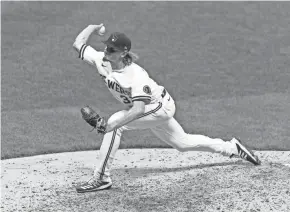  ?? JEFF HANISCH-USA TODAY SPORTS ?? Brewers pitcher Phil Bickford makes his debut in the eighth inning Tuesday night.