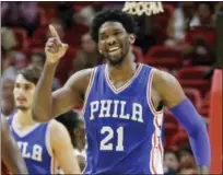  ?? ALAN DIAZ — THE ASSOCIATED PRESS ?? Philadelph­ia 76ers’ Joel Embiid missed practice on Sunday.