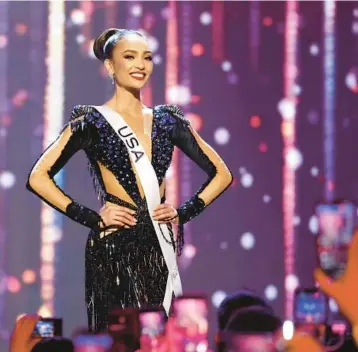  ?? JASON KEMPIN/GETTY ?? Houston native R’Bonney Gabriel, is crowned Miss Universe onstage Jan. 14 in New Orleans.