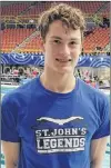  ?? SUBMITTED/TWITTER ?? Noah Cumby of the St. John’s Legends is headed to TCU in the fall, but not before he swims for the Canadian junior team in Fiji.