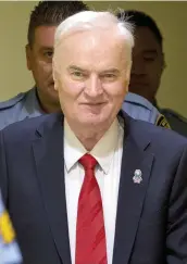  ?? PHOTO AFP ?? Ratko Mladic a notamment été reconnu coupable de génocide, crimes contre l’humanité et crimes de guerre.