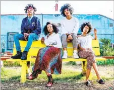  ?? MARIAH TAUGER LOS ANGELES TIMES ?? Co-founders of Prosperity Market are Kara Still and Carmen Dianne (center), along with Compton Community Garden executive director Temu Asyr Bey (left) and project manager Keira Adams.