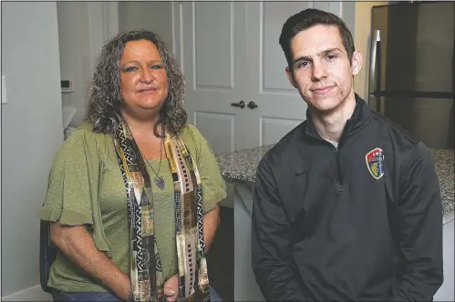  ?? (AP/Gerry Broome) ?? Zach Berly and his mother, Jennifer Wise, are photograph­ed Friday in his home in Fuquay-Varina, N.C. They avoid talking about Donald Trump, politics or the coronaviru­s. They were both Trump supporters in 2016. Now only one of them is.