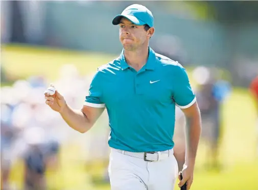  ?? BRETT DAVIS, USA TODAY SPORTS ?? “I need to go out and play a very similar, if not better, round of golf tomorrow to have a chance,” Rory McIlroy says.