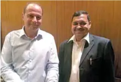  ??  ?? (L-R): Bertrand Schmoll, Chairman & CEO, ECS Group, Rajendra Dubey, Regional Manager – Indian Subcontine­nt, ECS Group