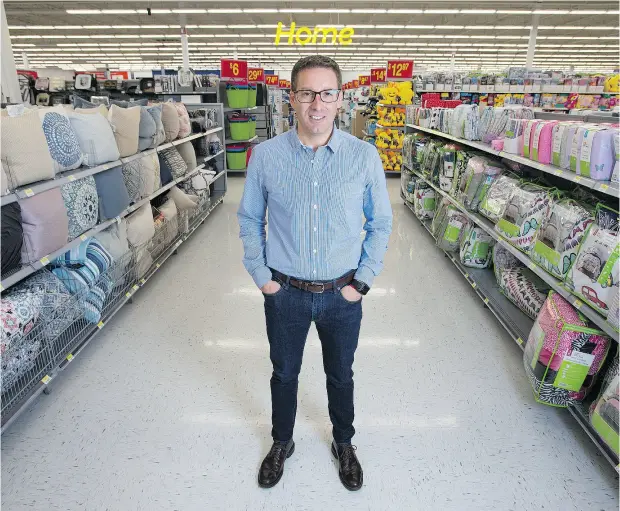  ?? PETER J. THOMPSON / NATIONAL POST ?? Walmart Canada president Lee Tappenden says the retailer is launching in-store pickup — “click and collect” — for the goods it sells online.