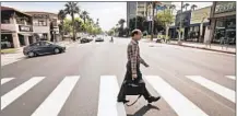  ?? Al Seib Los Angeles Times ?? THE DISTANCE between crosswalks in some parts of L.A. is more than a quarter of a mile. Above, a street in Sherman Oaks.