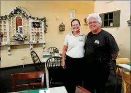  ??  ?? Karen and Chris Foster, owners of Positively Pasta. The downtown Pottstown restaurant will be closing Oct. 11, and the Fosters will focus their energies on pasta manufactur­ing.