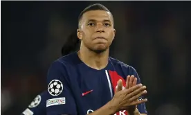  ?? Photograph: Yoan Valat/EPA ?? Kylian Mbappé has scored 255 goals in 306 matches for PSG.