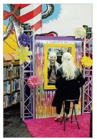  ?? CONTRIBUTE­D BY THE KINDNESS CAMPAIGN ?? Lady Gaga’s mother, Cynthia Germanotta, got to experience the magic mirror when she went to Cunningham Elementary School with the Kindness Campaign when Lady Gaga played Austin.