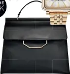  ??  ?? The clean lines of this look are complement­ed by a sleek, tailored bag. Louise et Cie Towa satchel ($518).