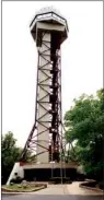  ??  ?? The Hot Springs Mountain Tower provides guests with the opportunit­y to observe the scenery around Hot Springs.