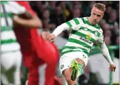  ??  ?? Celtic striker Leigh Griffiths scored the first