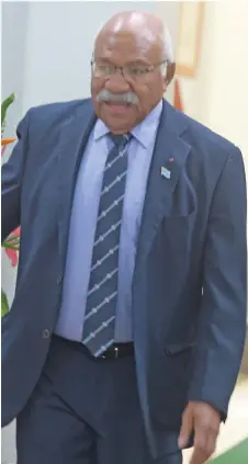  ?? Photo: Ronald Kumar ?? Opposition leader Sitiveni Rabuka outside Parliament on September 4, 2019.