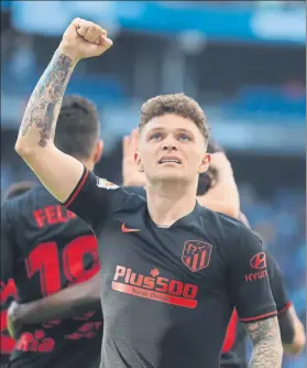  ?? FOTO: P.MORATA ?? Kieran Trippier, jugador del Atlético de Madrid, que está haciendo un gran curso