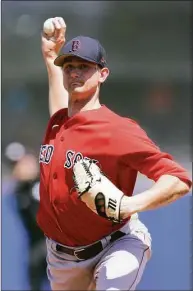  ?? Steve Helber / Associated Press ?? Red Sox relief pitcher Garrett Whitlock winds up to deliver during a spring training game against the Rays on March 22.