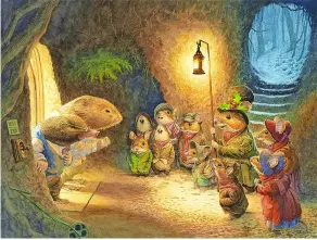  ?? ?? Carol singing mice (from Wind in the Willows) by Chris Dunn