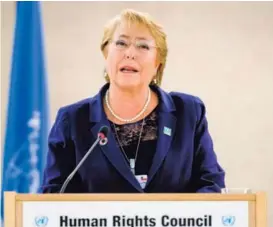  ?? AFP ?? La presidenta Michelle Bachelet envió en enero del 2015 al Congreso el proyecto de ley que despenaliz­a el aborto.