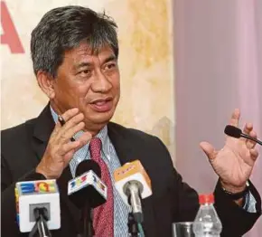  ??  ?? Chief executive officer Datuk Seri Tajuddin Atan says the theme for the awards ceremony is ‘Recognisin­g Malaysia’s Best’.