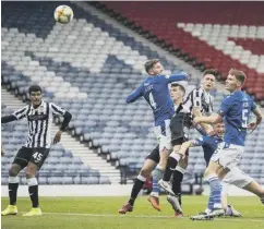  ??  ?? 0 Conor Mccarthy gives St Mirren hope as he heads home late on