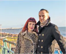  ??  ?? Christmas past: Juliette and Gautier pictured together in Brighton in 2013, above. And at home with her tree, below