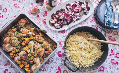  ?? PHOTOS: DAVID LOFTUS ?? “It doesn’t have to be stressful to make a really nice meal,” says cookbook author Julia Turshen.