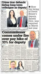  ??  ?? How the hiring of David Keane’s deputy, Sareda Dirir, was reported in March last year