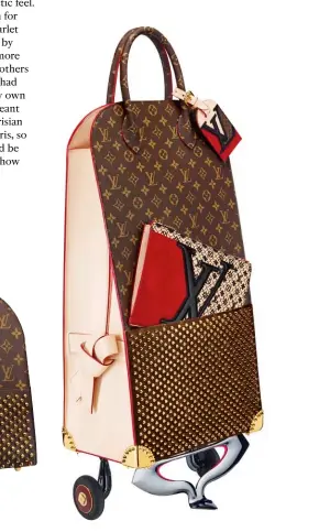 ??  ?? piece of paris Christian Louboutin designed two items for Louis Vuitton: a studded handbag and a typically French caddy