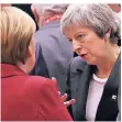 ?? FOTO: REUTERS ?? Theresa May und Kanzlerin Angela Merkel beim EU-Gipfel.