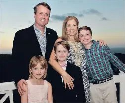  ??  ?? One big happy family. David Searby and wife, Christine Dooley, with children (from left) Keira Jackie and Charlie.