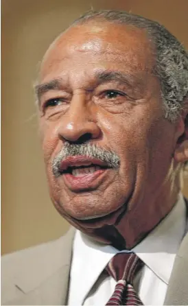  ?? CHIP SOMODEVILL­A/GETTY IMAGES ?? U.S. Rep. John Conyers was the only House Judiciary Committee member to have sat in on two impeachmen­t hearings.