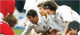  ??  ?? Dominant: England front row, from left, Sandy Ewing, Sue Dorrington and Jane Mangham