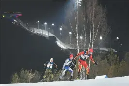  ?? WEI XIAOHAO / CHINA DAILY ?? Some of China’s Winter Olympic hopefuls train for the Games at the National Cross-Country Skiing Center in Zhangjiako­u, Hebei province.