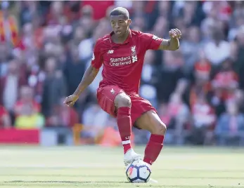  ?? PICTURE: BACKPAGEPI­X ?? LEARNING CURVE: Liverpool’s Georginio Wijnaldum says his versatilit­y will help Jurgen Klopp’s side.