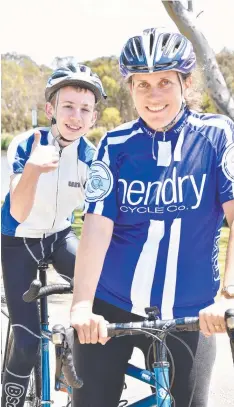  ?? Picture: ALAN BARBER ?? KING OF THE ROAD: Isaac Spain will join his mother Cassandra and other members of the family on the Great Victorian Bike Ride after a tandem bike was donated.