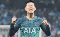  ?? ANTHONY DEVLIN AGENCE FRANCE-PRESSE/GETTY IMAGES ?? Son Heung-min scored two goals Wednesday as Tottenham reached its first European Cup soccer semifinal since 1962.