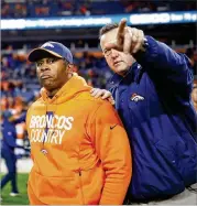  ?? JUSTIN EDMONDS / GETTY IMAGES ?? The Denver Broncos fired coach Vance Joseph (left) on Monday, but he is entitled to the remaining $6 million on his contract.