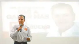  ?? MANUEL GUADARRAMA ?? José Antonio Gutiérrez Jardón, candidato del PRI.