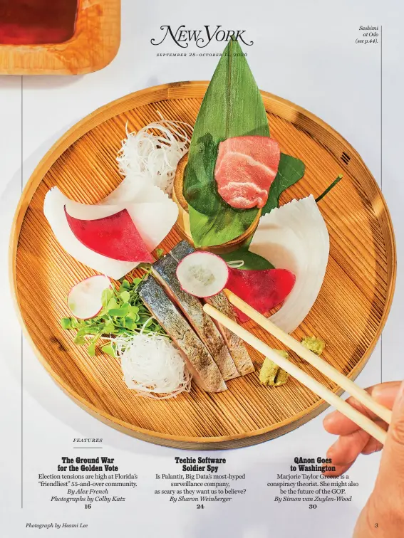  ?? Photograph by Heami Lee ?? Sashimi at Odo (see p.44).