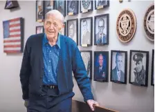  ?? ROBERTO E. ROSALES/JOURNAL ?? Retired Air Force Maj. Gen. Francis Nye, a veteran of World War II and the Korean War, will turn 100 next month. He is also a former commander on Sandia Base.