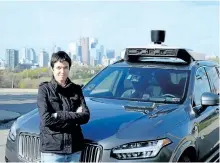  ?? THE CANADIAN PRESS/ERICA EDWARDS/UBER CANADA ?? Raquel Urtasun, an expert in artificial intelligen­ce, is seen in Toronto in April. Uber has tabbed Urtasun, an associate professor at the University of Toronto, to lead a new driverless-car research hub in the city, its first outside the U.S.