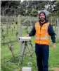 ?? PHOTO: SUPPLIED ?? Chilean researcher Mauricio GonzalezCh­ang in Kono’s Awatere Valley vineyard.
