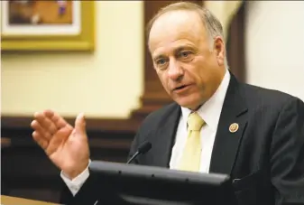  ?? Charlie Neibergall / Associated Press ?? Comments by Rep. Steve King, R-Iowa, prompted House Minority Leader Nancy Pelosi to call for GOP leaders to condemn “vile racism.” But back home, they rate little more than a shrug.