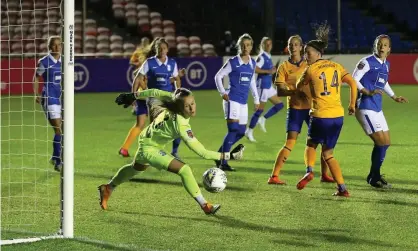  ??  ?? Birmingham City in action against Everton this season. Photograph: Nigel French/PA